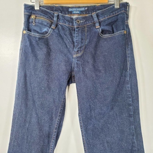 Ralph Lauren Tribeca 114 Boot Cut Jeans Dark Wash Blue Size 28 - Picture 2 of 12